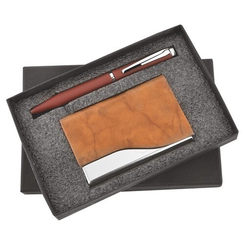 2 in 1 Pen and Business Cardholder Combo Gift